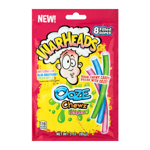 Maroon Warheads - Ooze Chewz Ropes (85g)