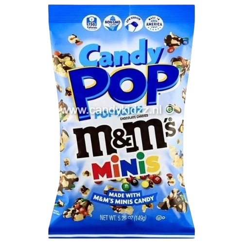 Light Gray Candy Pop Popcorn - M&M's Mini's (149g)