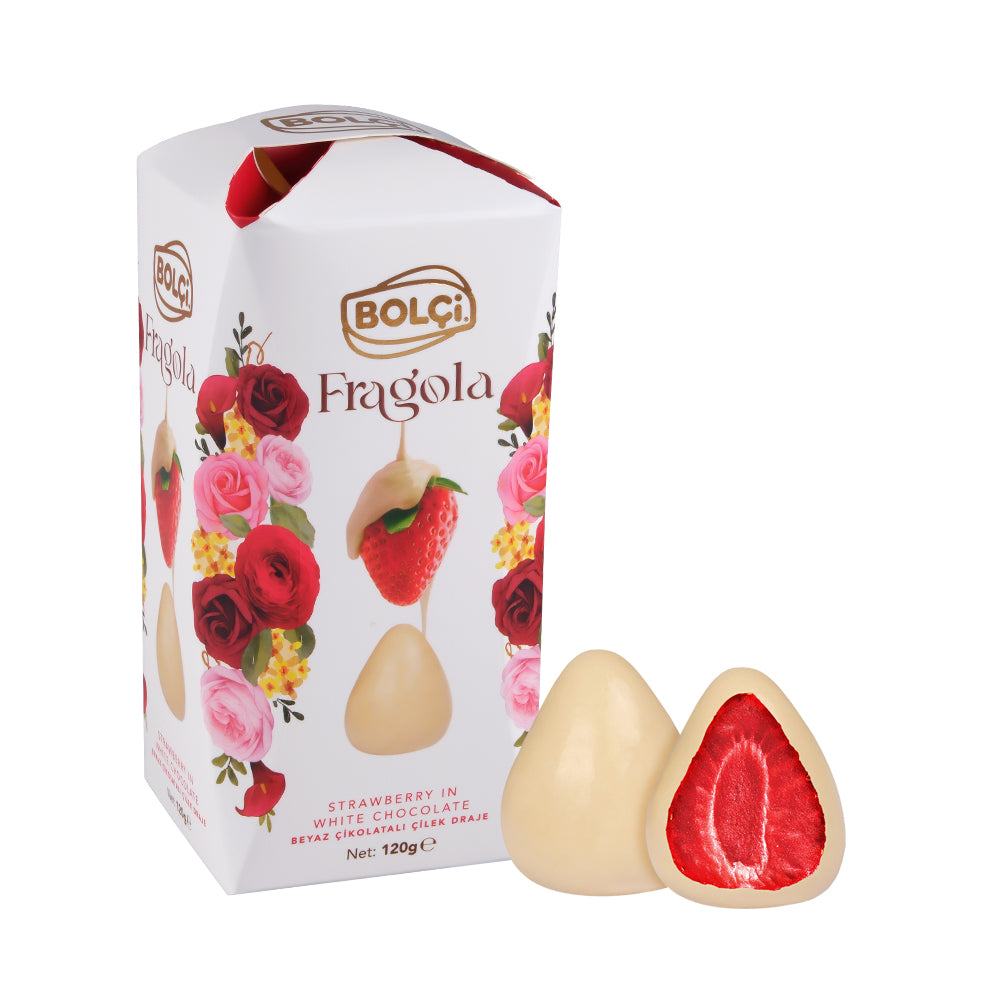Bolci fragola - Witte chocolade 120 gram