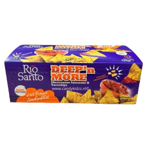 Chocolate Rio Santo nachos Deep 'n More - Mexicaanse salsasaus & Tacochips (135gr)