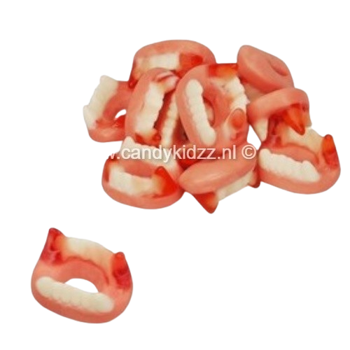 Salmon Dracula tandjes (78) 100 Gram / Ja,100 Gram / Nee,250 Gram / Ja,250 Gram / Nee,500 Gram / Ja,500 Gram / Nee,750 Gram / Ja,750 Gram / Nee,1 Kilo / Ja,1 Kilo / Nee