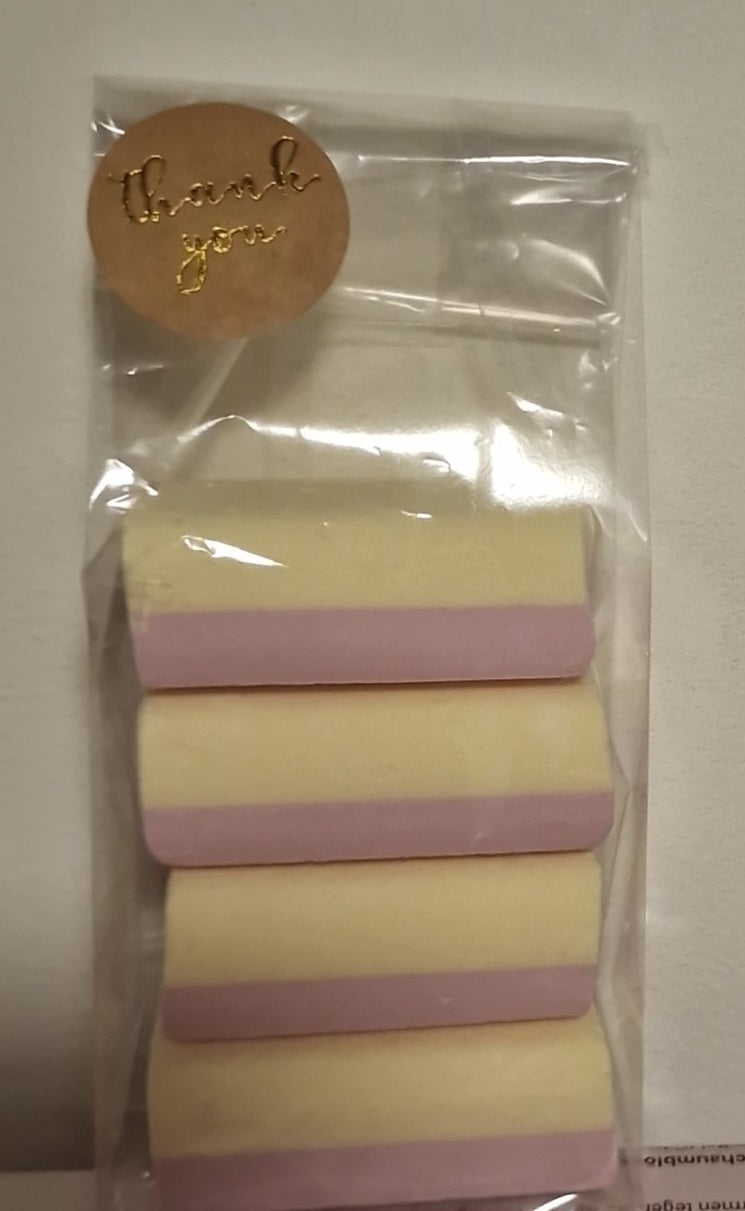 Rosy Brown Schuimblokken met Vanillesmaak 4-pack