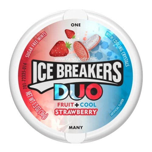 Light Gray Ice Breakers - Duo Mint Strawberry (36g)