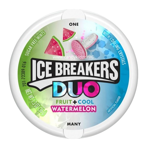Light Gray Ice Breakers - Duo Mint Watermelon (36g)