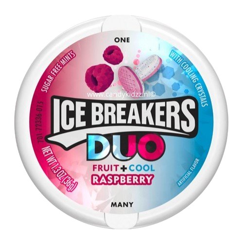 Light Gray Ice Breakers - Duo Raspberry (37g)