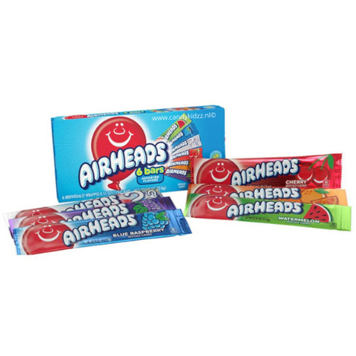 Steel Blue Airheads - 6 Bar Theaterbox - 6 Verschillende Smaken - (90g)