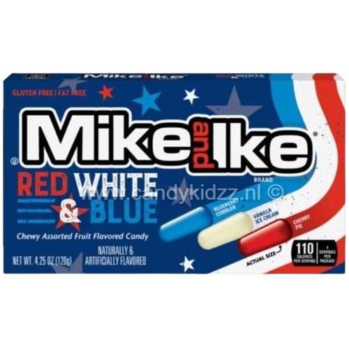 Midnight Blue Mike and Ike - Red, White, Blue (120g)
