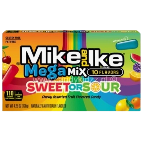 Dark Slate Gray Mike and Ike - Mega Mix Sweet Or Sour (120g)